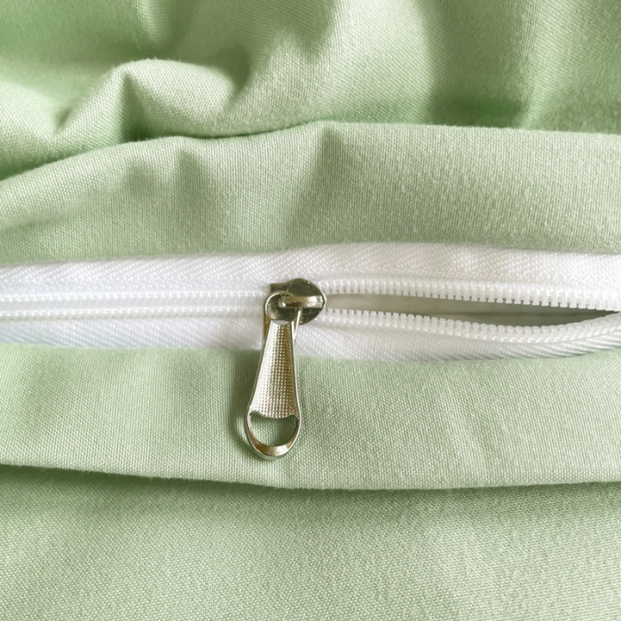 91家纺网 家纺一手货源 找家纺 娜娜 2023新款水洗棉刺绣素色学生三件套 熊猫嘟嘟-绿