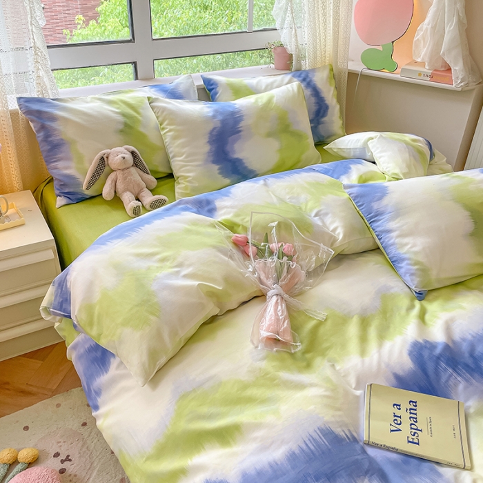 91家纺网 家纺一手货源 找家纺 麦伦家居 2023新款全棉斜纹卡通小清新系列四件套-第四波 光年