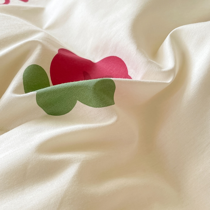 91家纺网 家纺一手货源 找家纺 麦伦家居 2023新款全棉斜纹卡通小清新系列四件套-第四波 红花兔