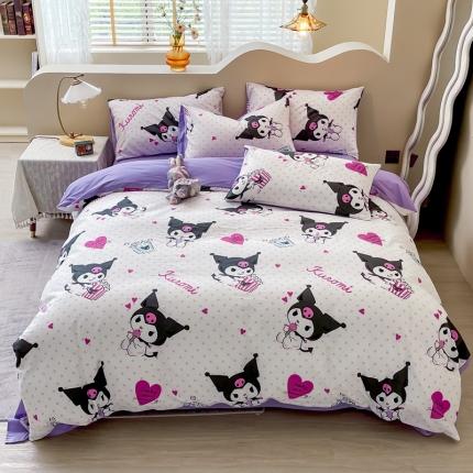 博雅家纺 2023新款三丽鸥卡通全棉四件套 甜筒库洛米