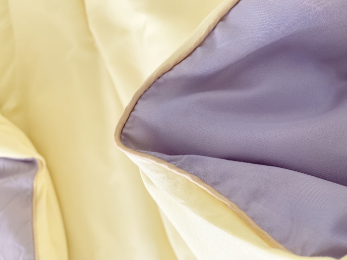 91家纺网 家纺一手货源 找家纺 眠帛2023水洗棉麻绳滚边芝士系列学生三件套六简套A类 芝士奶昔白浅紫