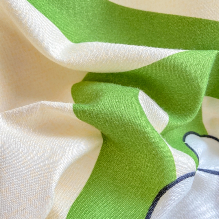 91家纺网 家纺一手货源 找家纺 红日子 2023新款斜纹印花四件套 萌萌兔