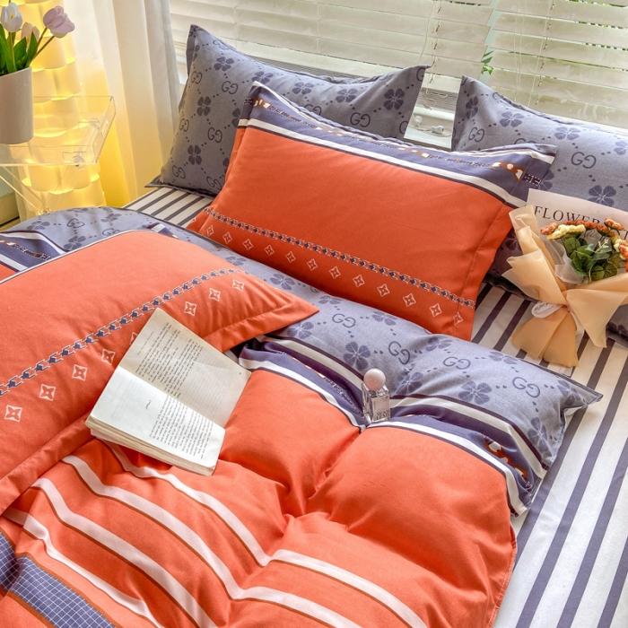 91家纺网 家纺一手货源 找家纺 红日子 2023新款斜纹印花四件套 摩登夜曲