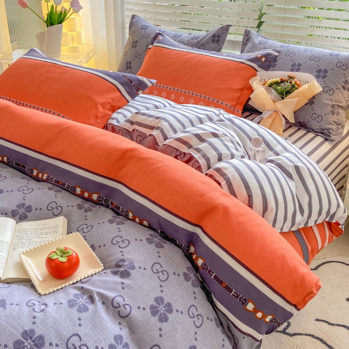 91家纺网 家纺一手货源 找家纺 红日子 2023新款斜纹印花四件套 摩登夜曲