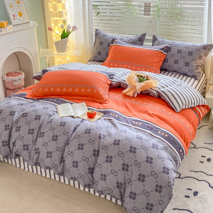 91家纺网 家纺一手货源 找家纺 红日子 2023新款斜纹印花四件套 摩登夜曲