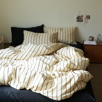 91家纺网 家纺一手货源 找家纺 （总）窝米 2023新款13370全棉四件套简约风系列四件套