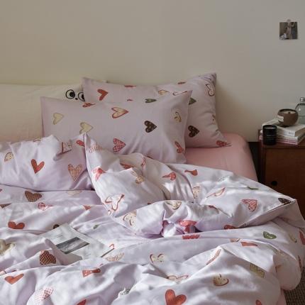 91家纺网 家纺一手货源 找家纺 （总）窝米 2023新款13370全棉四件套简约风系列四件套