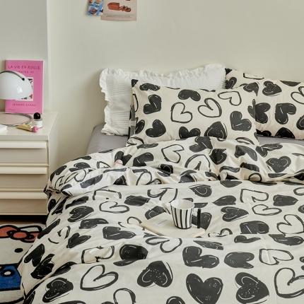 91家纺网 家纺一手货源 找家纺 （总）窝米 2023新款13370全棉四件套简约风系列四件套