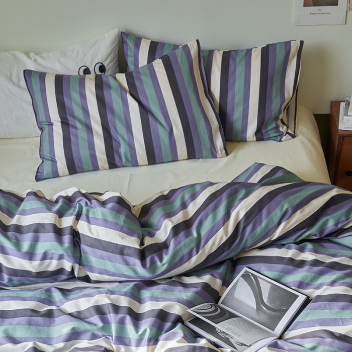 91家纺网 家纺一手货源 找家纺 （总）窝米 2023新款13370全棉四件套简约风系列四件套