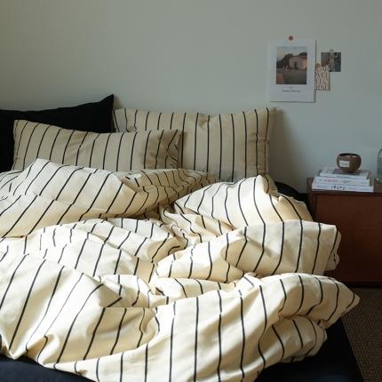 窝米 2023新款13370全棉四件套简约风系列四件套 落日