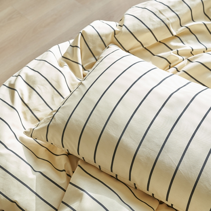 91家纺网 家纺一手货源 找家纺 窝米 2023新款13370全棉四件套简约风系列四件套 落日