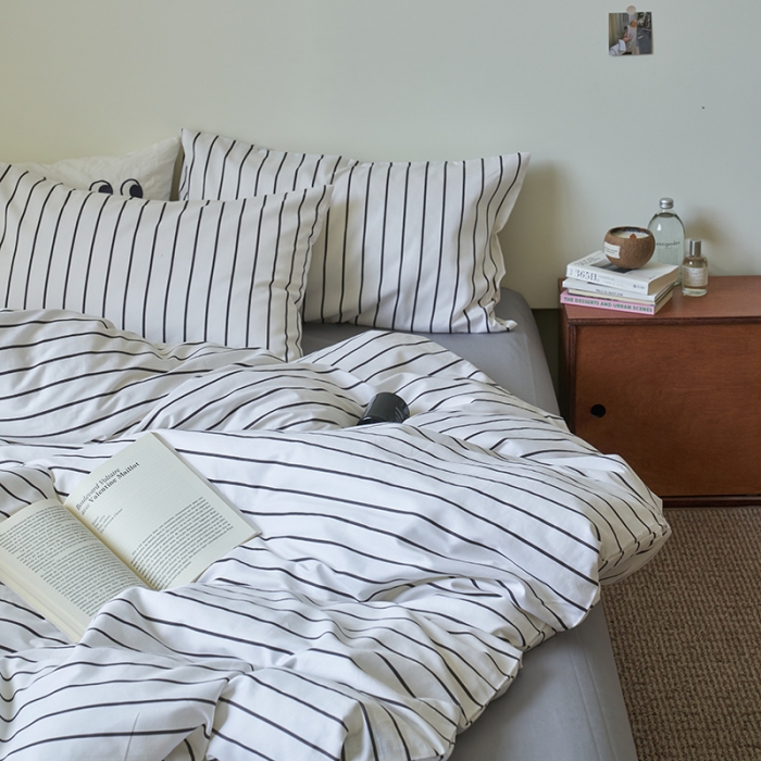 91家纺网 家纺一手货源 找家纺 窝米 2023新款13370全棉四件套简约风系列四件套 摩德尔