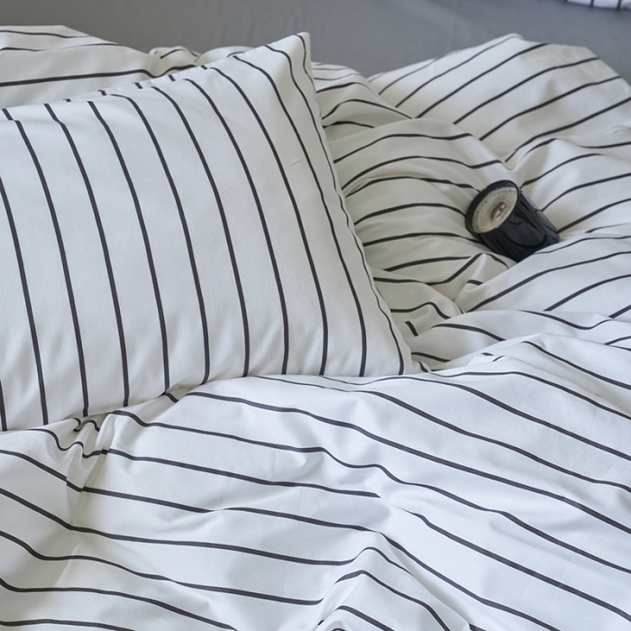 91家纺网 家纺一手货源 找家纺 窝米 2023新款13370全棉四件套简约风系列四件套 摩德尔