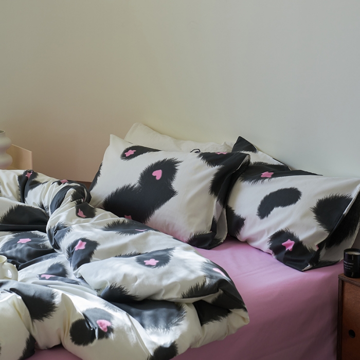 91家纺网 家纺一手货源 找家纺 窝米 2023新款13370全棉四件套简约风系列四件套 沐心