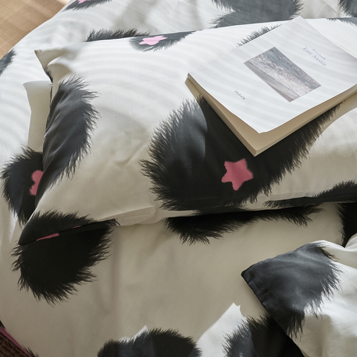 91家纺网 家纺一手货源 找家纺 窝米 2023新款13370全棉四件套简约风系列四件套 沐心