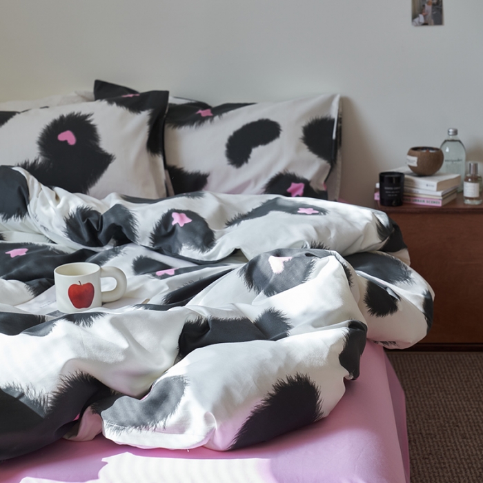 91家纺网 家纺一手货源 找家纺 窝米 2023新款13370全棉四件套简约风系列四件套 沐心