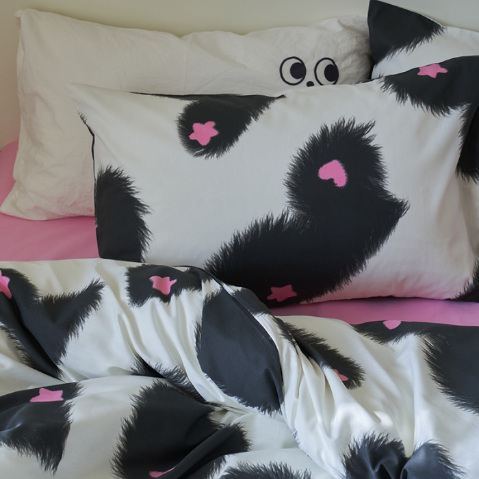 91家纺网 家纺一手货源 找家纺 窝米 2023新款13370全棉四件套简约风系列四件套 沐心