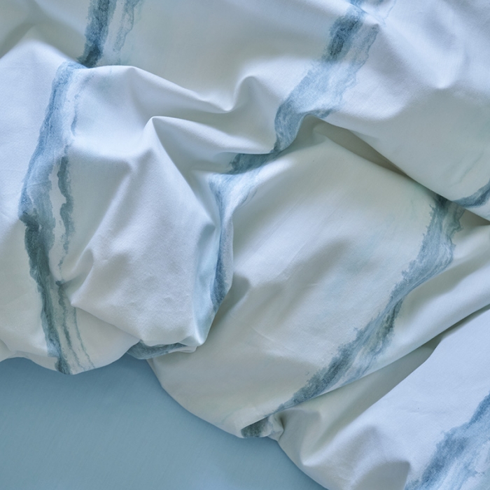 91家纺网 家纺一手货源 找家纺 窝米 2023新款13370全棉四件套简约风系列四件套 威德尔蓝