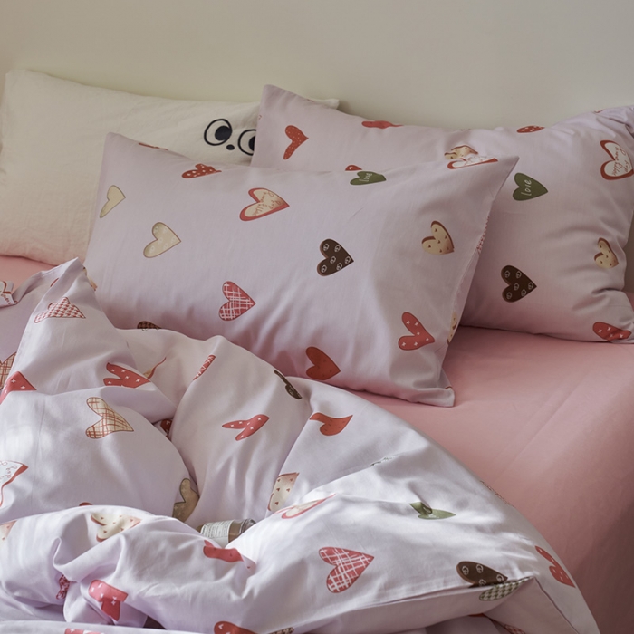 91家纺网 家纺一手货源 找家纺 窝米 2023新款13370全棉四件套简约风系列四件套 星辰