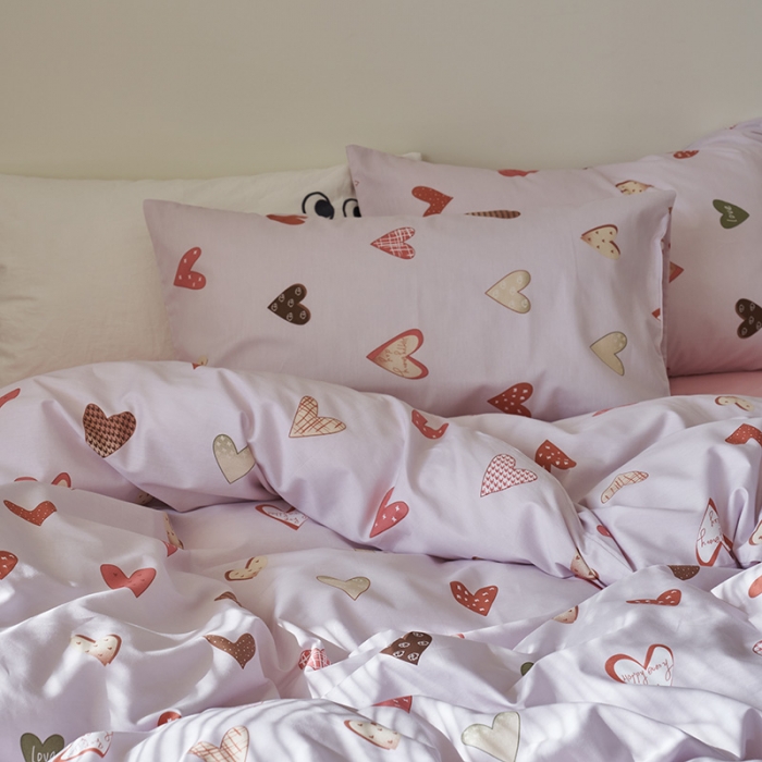 91家纺网 家纺一手货源 找家纺 窝米 2023新款13370全棉四件套简约风系列四件套 星辰