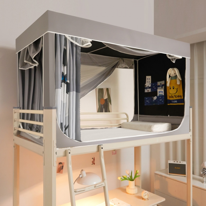 91家纺网 家纺一手货源 找家纺 宅部落2023新款99%全遮光涂层蚊帐印花系学生蚊帐 哈士奇