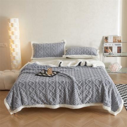 91家纺网 家纺一手货源 找家纺 （总）鑫顺欣 2025新款塔芙绒+羊羔绒双面毛毯