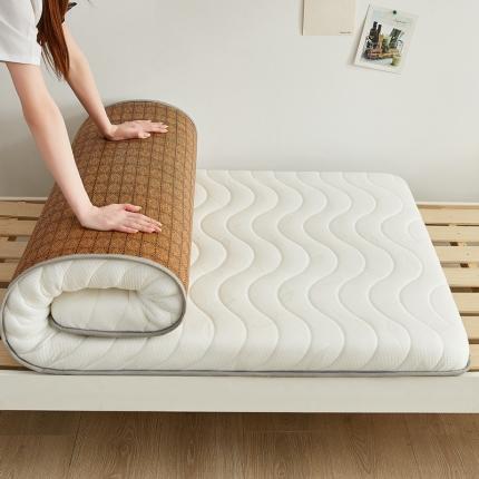 91家纺网 家纺一手货源 找家纺 （总）锦丝钰床垫 2025新款学生多功能冰藤针织棉双面四季两用床垫
