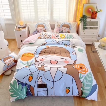 91家纺网 家纺一手货源 找家纺 （总）莱米家纺 2023新款全棉印花四件套