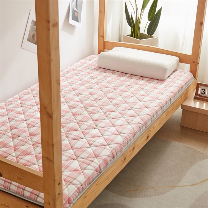 91家纺网 家纺一手货源 找家纺 寐珂 2025新款水洗棉棉花床垫系列-学生款 草莓格调