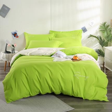 91家纺网 家纺一手货源 找家纺 （总）7V 现货3000套110g加厚磨毛刺绣网红直播四件套     库存数量每个颜色500套