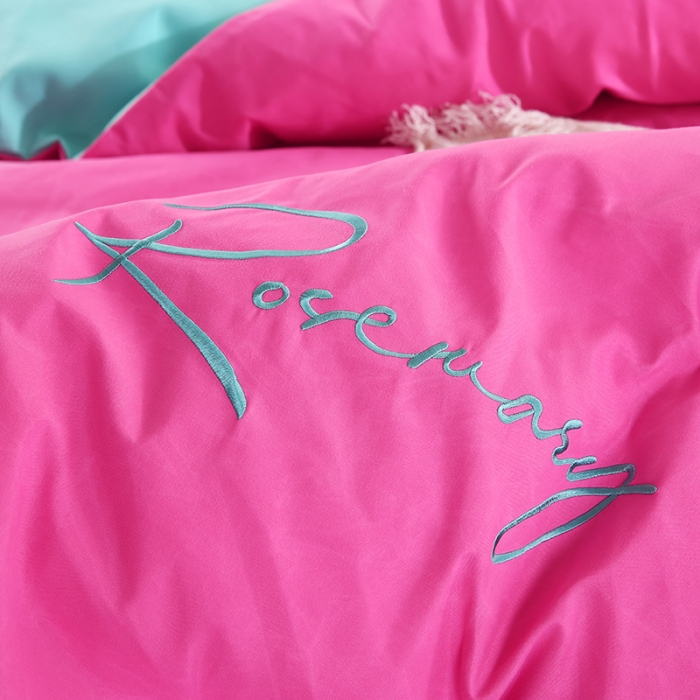 91家纺网 家纺一手货源 找家纺 （总）7V 现货3000套110g加厚磨毛刺绣网红直播四件套     库存数量每个颜色500套