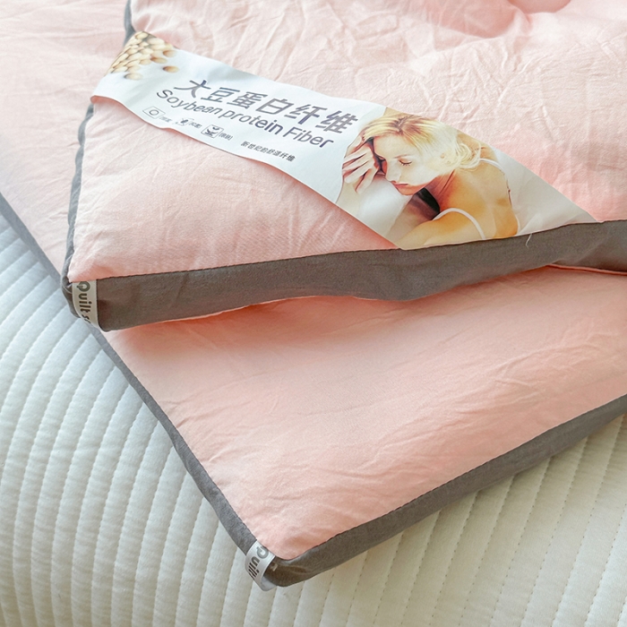 91家纺网 家纺一手货源 找家纺 森林人 2023新款A类水洗棉立体大豆被 立体-优雅玉