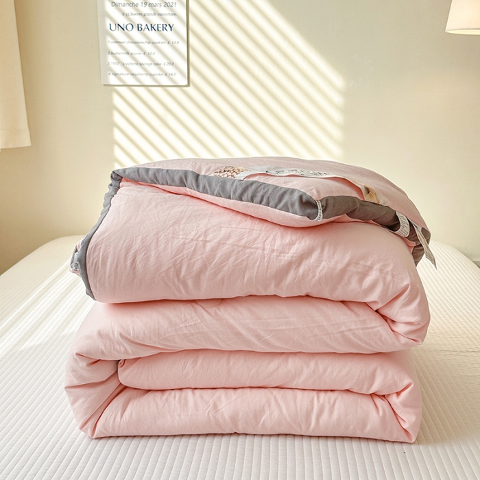 91家纺网 家纺一手货源 找家纺 森林人 2023新款A类水洗棉立体大豆被 立体-优雅玉