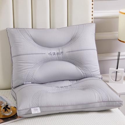 歌历斯 2023新款吸湿透气乳胶枕枕头枕芯48*74cm 灰色
