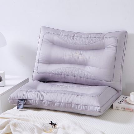 歌历斯 2023新款臻丝缎乳胶枕枕头枕芯 灰色