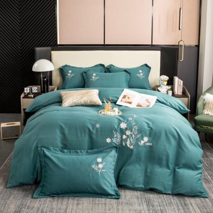 91家纺网 家纺一手货源 找家纺 总昊翔家纺 2024新款绣花全棉磨毛四件套刺绣工艺款量大优惠