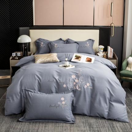 91家纺网 家纺一手货源 找家纺 总昊翔家纺 2024新款绣花全棉磨毛四件套刺绣工艺款量大优惠