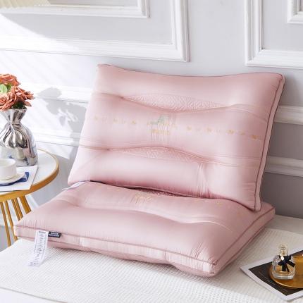 歌历斯 2023新款臻丝乳胶枕枕头枕芯48*74cm 粉色