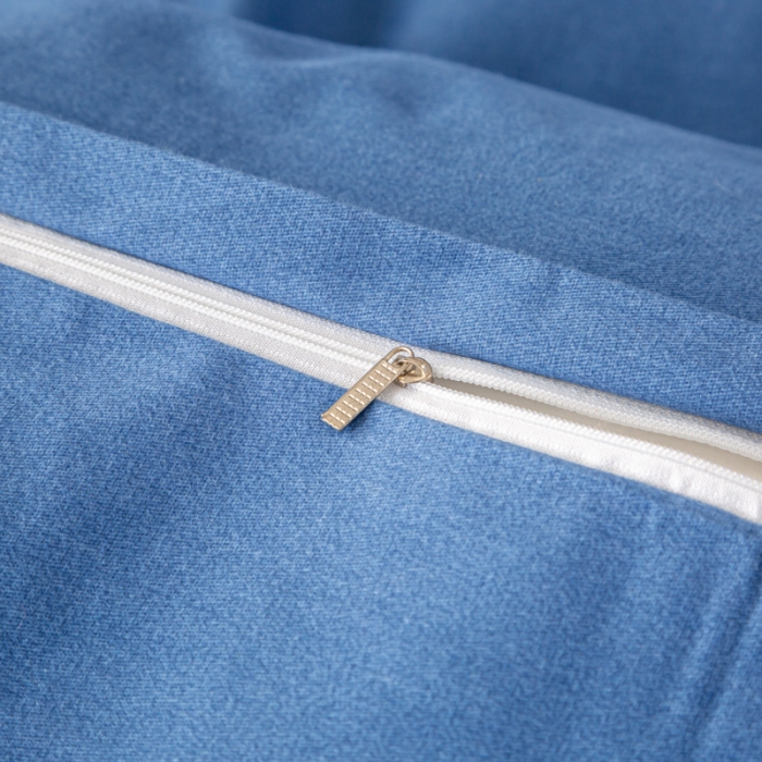 91家纺网 家纺一手货源 找家纺 昊翔2024新款绣花全棉磨毛刺绣工艺款四件套量大优惠花意浓-摩卡蓝