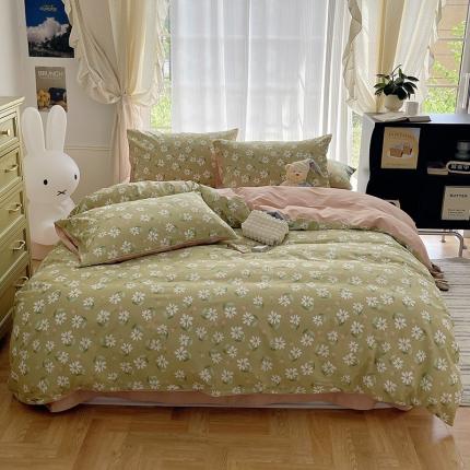 桃子 2023新款ins韩系少女心碎花小清新卡通纯棉系列四件套 棉-椿野