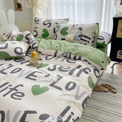 桃子 2023新款ins韩系少女心碎花小清新卡通纯棉系列四件套 棉-汪汪队