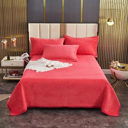 91家纺网 家纺一手货源 找家纺 （总）佳梦家纺 2023新款牛奶绒华夫格床盖