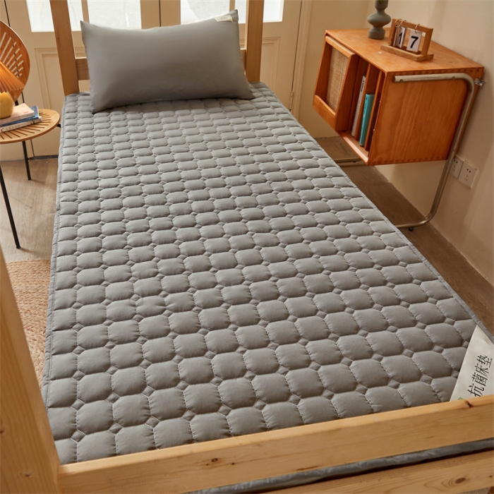 91家纺网 家纺一手货源 找家纺 雯豆学生宿舍上下铺床护垫软垫子加厚榻榻米防滑床褥子 玉米床褥-青灰