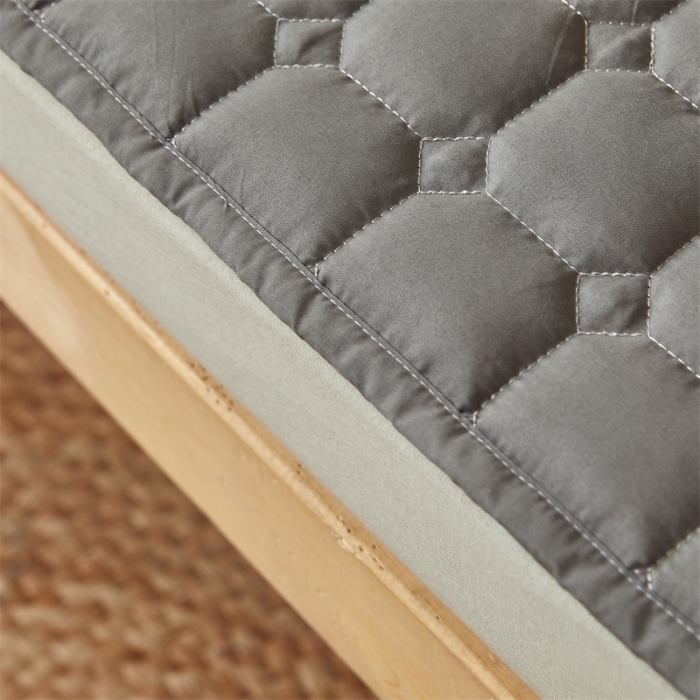 91家纺网 家纺一手货源 找家纺 雯豆学生宿舍上下铺床护垫软垫子加厚榻榻米防滑床褥子 玉米床褥-青灰