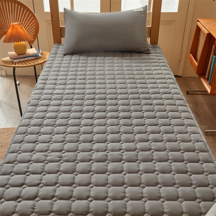 91家纺网 家纺一手货源 找家纺 雯豆学生宿舍上下铺床护垫软垫子加厚榻榻米防滑床褥子 玉米床褥-青灰