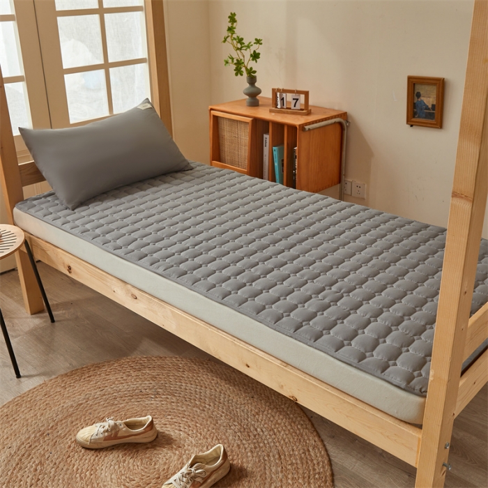 91家纺网 家纺一手货源 找家纺 雯豆学生宿舍上下铺床护垫软垫子加厚榻榻米防滑床褥子 玉米床褥-青灰