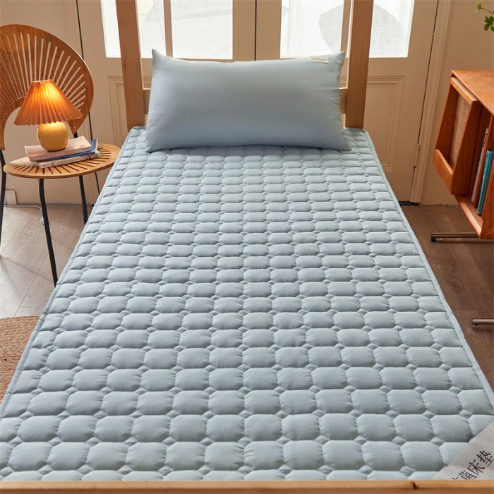 91家纺网 家纺一手货源 找家纺 雯豆学生宿舍上下铺床护垫软垫子加厚榻榻米防滑床褥子 玉米床褥-晴山蓝