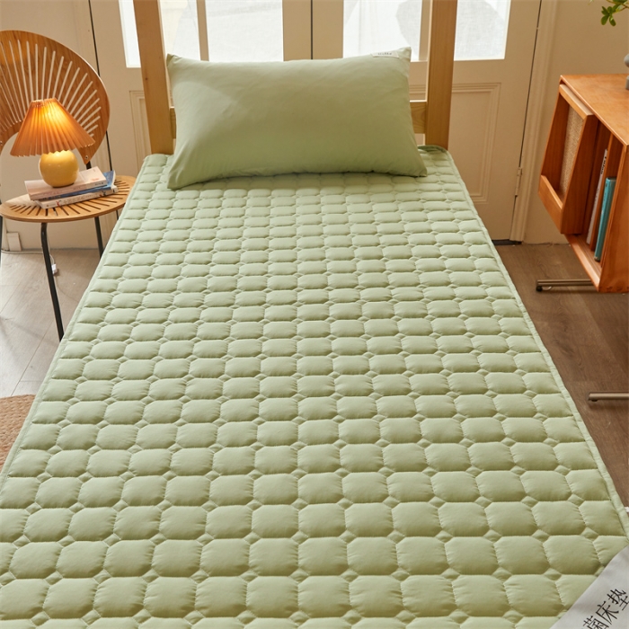 91家纺网 家纺一手货源 找家纺 雯豆学生宿舍上下铺床护垫软垫子加厚榻榻米防滑床褥子 玉米床褥-烟豆青