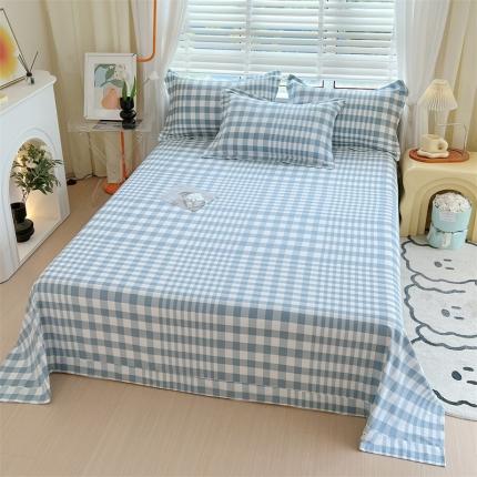 91家纺网 家纺一手货源 找家纺 凯磊家纺 新款原棉老粗布单品系列-床单 千叶