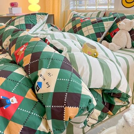 91家纺网 家纺一手货源 找家纺 瑞莱 2023秋季新款13372全棉印花四件套-卡通系列凯乐威